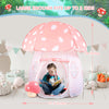 Play Tent for Kids Pop Up Tent Indoor Outdoor Boys and Girls Playhouse with Exquisite Design for Imaginative Mushroom Tent by CRAWLBO Patent Pending (Pink, Small)