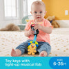 Fisher-Price Laugh & Learn Baby to Toddler Toy Play & Go Keys with Lights & Music for Pretend Play Ages 6+ Months