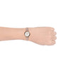 Fossil Women's Carlie Mini Quartz Stainless Steel and Leather Three-Hand Watch, Color: Rose Gold, Blush (Model: ES4699)