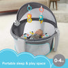 Fisher-Price Baby Portable Bassinet and Play Space On-the-Go Baby Dome with Developmental Toys and Canopy, Windmill