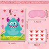 Valentine Day Games for Kids Pin The Heart on The Monster Valentine Games with 36 PCS Heart Stickers Valentines Day Party Games Classroom School Activities Family Kids Valentines Party Supplies