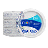 Dixie 10 Inch Paper Plates, Dinner Size Printed Disposable Plate, 204 Count (3 Packs of 68 Plates)