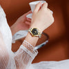 OLEVS Watches Women Diamond Elegant Black and Gold Watch Date Ouartz Waterproof Dress Watch Ladies Two Tone Stainless Steel Watches