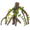 AQUA KT Reptile Corner Climbing Branch with Plant Snake Climb Tree for Bearded Dragon Lizard Hermit Crab Crested Gecko Leopard Chameleon Frog Terrarium Habitat