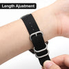 Nylon Watch Band 18mm 20mm 22mm One Piece Canvas Watch Strap with High-end Brushed Buckle Sport Watch Bands for Men Women (22mm, Black)