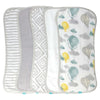 Featherhead 5-Pack Muslin Burp Cloths for Baby Boy & Girl - Neutral Large 22