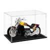 LANSCOERY Clear Acrylic Display Case, Assemble Horizontal Display Box Stand with Black Base, Dustproof Protection Showcase for Collectibles Memorabilia Figurines (6x4x4inch; 15x10x10cm)