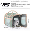 Lilliella Cat and Dog Tote Bag for Medium Sized Cats up to 20 LBS, Foldable, Most TSA Airline Approved Carrier Soft Sided?Tote/Shoulder Pack,Cute cat Carrier--Avocado Green