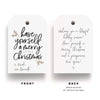 Bliss Collections Merry Little Christmas Tags, Pack of 50, Gold and Black, Holiday Tis The Season Events, Parties and Celebrations - Great for Seasonal Favors