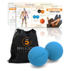 5BILLION FITNESS Peanut Massage Ball - Double Lacrosse Massage Ball & Mobility Ball for Physical Therapy - Deep Tissue Massage Tool for Myofascial Release, Muscle Relaxer, Acupoint Massage