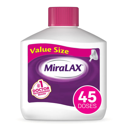 miralax laxative powder, gentle constipation relief, peg 3350, physician recommended, no harsh side effects (expiry -12/31/2025)