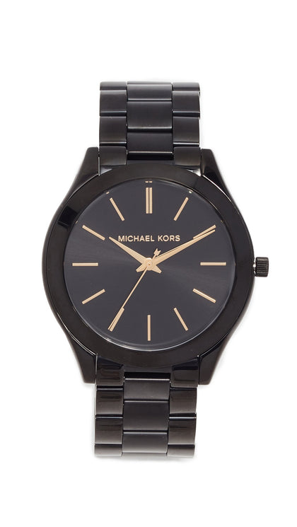 Michael Kors Women's Slim Runway Black Watch MK3221