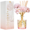 COCORRÍNA Reed Diffuser - Sandalwood Rose 8.5oz Flower Reed Diffuser Set with 8 Sticks, Home Fragrance Reed Diffuser for Home Bedroom Office Bathroom Shelf Decor (Master Collection)