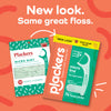 Plackers Micro Mint Dental Flossers, Fresh Mint Flavor, Fold-Out Toothpick, Super Tuffloss, Easy Storage with Sure-Zip Seal, 150 Count