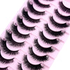 AMSDCN Wholesale 10 pairs Natural Long Fake Eyelashes cilios 3d Faux Mink Lashes Fluffy eyelashes Makeup Cat Eye Lashes maquiagem (6D-46)