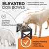 Elevated Dog Bowls with Slow Feeder, 4 Adjustable Heights Raised Dog Bowl Stand with Two 1.3L Stainless Steel Food & Water Bowls, Adjusts to 2.8, 8.6, 10.2, 11.8 for Large Medium, Small Dog & Cats