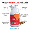 Fish Oil for Dogs - Healthy Skin & Coat, Salmon, Pollock, All Natural Supplement for Pets, Itching Scratching Allergy & Inflammation Defense, Omega 3 EPA DHA, Brain & Heart Health, 64 oz