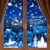 GRACCEE 9 Sheets Christmas Window Clings,Christmas Tree Snowman Snowflakes Reindeer Window Decals for Winter Glass Christmas Window Decoration