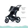 BOB Gear Revolution Flex 3.0 Jogging Stroller, Lunar - Ultra-Reflective Accents