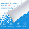 WhatsBedding Full Body Pillows for Adults - Long Body Pillow Insert for Sleeping - Soft Large Bed Pillows for Side Sleeper - Breathable &Machine Washble - 20x54 Inches, White