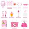 BNUZEIYI Baby Doll Accessories -Baby Doll Feeding and Caring Set with Diaper Bag Doll Diaper and Bottles for Girls Toys Gift, Baby Doll Stuff Doll Clothes fit 14-16 Inch Doll and 18 Inch Doll