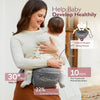 Momcozy Hip Seat Baby Carrier - Adjustable Waistband with Original 3D Belly Protector & EVA Massage Board, Ergonomic Carrier with Various Pockets for Newborns & Toddlers up to 45lbs (Grey, Medium)