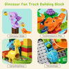 Kid Marble Run Building Blocks Dinosaur, Montessori Learning STEM Toy Bricks Maze Puzzle Set Race Track Compatible with Major Brands for Age 3 4 5 6 7 8+ Boys Girls Gift 67PCS