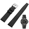 Niziruoup FKM Rubber Watch Strap Quick Release Tropical Style Fluororubber 18mm 20mm 22mm Universal Soft Durable Genuine FKM Rubber Replacement Band Strap for Men Women, Rubber, Black