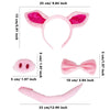 SGBETTER 8 Pieces Pig Costume Set Pig Ears Headband Tail Nose Bow Tie Pink Pig Animal Accessories for Kids Girls Halloween Cosplay Dress up