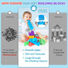 ROHSCE Baby Soft Blocks Set, Big Building Block Toys, Soft Rubber Blocks for Babies 6 Months and Up STEM Educational Toddler Gifts, Baby Soft Blocks Sensory Stacking Toys, 80PCS