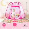 Pop Up Princess Tent with Colorful Star Lights for 1 2 3 Year Old Birthday Gift, 12-18 Months Baby Girl Toys, Foldable Ball Pit with Carrying Bag, Indoor&Outdoor Play Tent for Kids