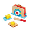 Melissa & Doug Bread and Butter Toaster Set (9 pcs) - Wooden Play Food and Kitchen Accessories