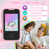 Kid Smart Phone for Girls Gift Toys for Ages 5-7 Touchscreen Learning Education Real Phone Great Birthday Gift Ideas for 3-9 Year Old Girls with 8G SD Card(Unicorn-Pink)