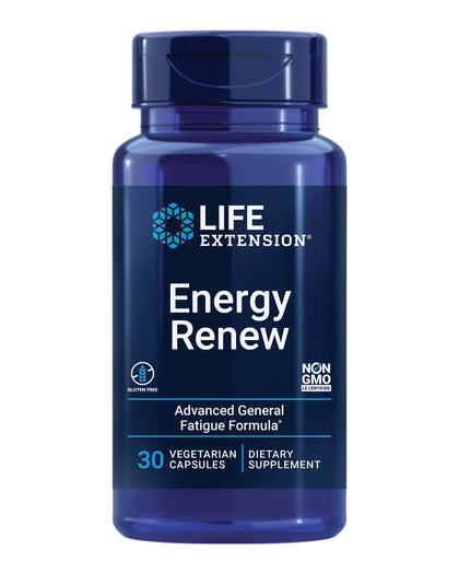 life extension energy renew 200mg - french oak wood extract supplement for healthy energy production and immune support - non-gmo, gluten free, vegetarian - 30 capsules (expiry -2/28/2025)