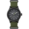 Timex Men's Expedition Scout 40mm Watch - Black Case Black Dial with Green Fabric Strap