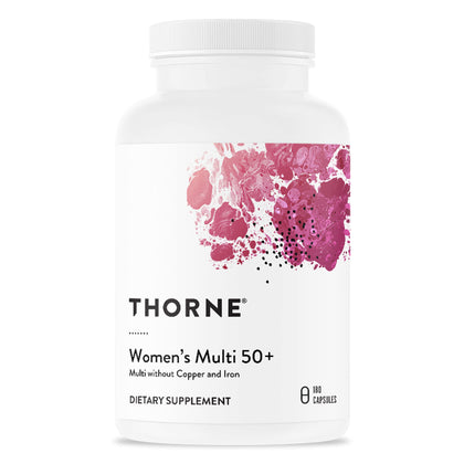 THORNE Women's Multi 50+ - Daily Multivitamin Without Iron and Copper for Women - Comprehensive, Foundational Support - Bone and Immune System Health - Gluten-Free - 180 Capsules - 30 Servings