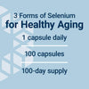 Life Extension Super Selenium Complex with Vitamin E - Cellular Health & Longevity Support - Gluten-Free, Non-GMO, Vegetarian -100 Capsules(Pack of 1)