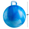 Hopper Ball with Handle for Kids - 20-Inch (50cm) Hippity Bounce Ball for Kids Ages 7-9, Blue Jumping Kangaroo Hop Ball Boys or Girls Gift, Sit and Hoppity Bouncer Ball with Hand Pump