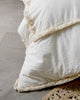 Flber Ivory Duvet Cover Tufted Boho Bedding Comforter Queen Size, 86in x90in