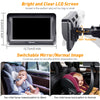 DoHonest Baby Car Camera HD 1080P: 360° Rotating Plug and Play Easy Install 3 Mins Rear Facing Car Baby Monitor with Camera Crystal Night Vision Backseat Camera Two Kids -V33