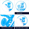 6 Pieces Recycle Sticker Decal for Trash Can, Re-Adjustable Waterproof Bin Labels Paper Metal Plastic Glass Waste Sorting Recycling Sticker Sign for Use at Home and Office