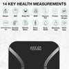 KOREHEALTH Korescale G2 - Smart Scale for Body Weight | Home Bathroom Scale Tracks BMI, Muscle Mass, Body Liquids and More | Weight Scale with Bluetooth App | Digital Scale with LED Display (Black)