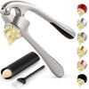 Premium Garlic Press with Soft Easy-Squeeze Ergonomic Handle, Sturdy Design Extracts More Garlic Paste Per Clove, Garlic Crusher for Nuts & Seeds, Professional Garlic Mincer & Ginger Press - by Zulay