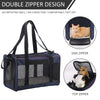 Foldable Cat & Dog Carrier - Durable Dog Travel Bag Airline Approved Pet Carrier 4-Sided Mesh Design Portable Dog Crate for Pets Up to 16 Pounds with Soft Wool Felt