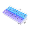 7 Day Weekly Pill AM PM Organizer, ShysTech Large Pill Case Pill Box for Pills/Vitamin/Supplements/Medication (Purple/Blue)