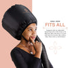 ELEGANTY Soft Bonnet Hood Hairdryer Attachment with Headband that Reduces Heat Around Ears and Neck to Enjoy Long Sessions - Used for Hair Styling, Deep Conditioning and Hair Drying (Black)