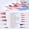 Makeup Brushes - 12 Pcs Makeup Brush Sets for Foundation Eyeshadow Eyebrow Eyeliner Blush Powder Concealer Contour Shadows with Case