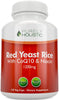 Red Yeast Rice 1200mg with CoQ10 & Flush Free Niacin 120 Vegetarian Capsules - Non Irradiated, Citrinin Free