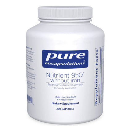 Pure Encapsulations Nutrient 950 Without Iron | Supplement to Support Cardiovascular, Immune, and Cellular Health, Bones, Hormone Metabolism, and Carbohydrate Utilization* | 360 Capsules