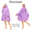 Oversized Wearable Blanket Sherpa Fleece Thick Warm Hoodie Blanket Big Hooded Sweatshirt Hoodie Blanket for Adults Women Girls Teenagers Teens Men Purple